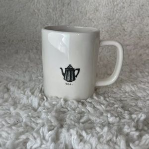 Rae Dunn Mug Artisan Collection Magenta Tea Coffee Typewriter Font Teapot Gift